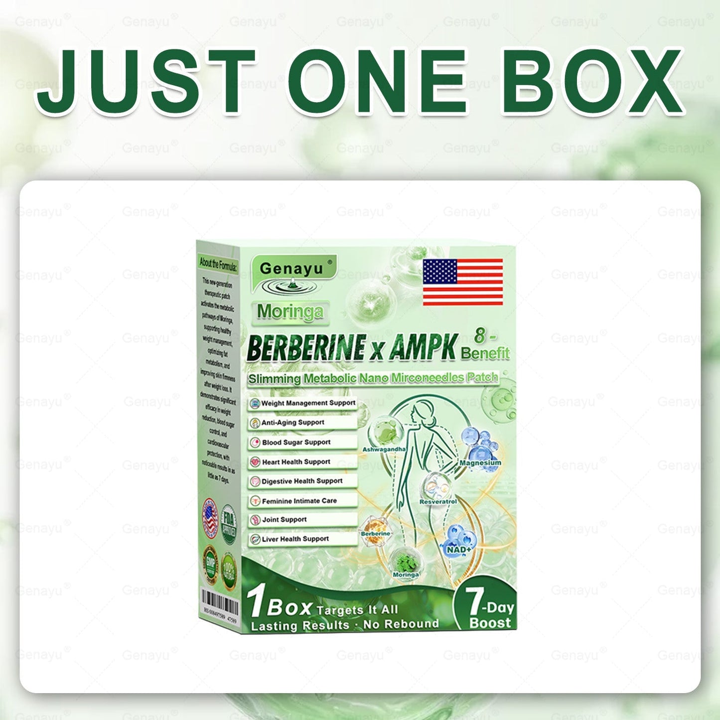 𝐆𝐞𝐧𝐚𝐲𝐮® 𝐌𝐨𝐫𝐢𝐧𝐠𝐚 × 𝐁𝐞𝐫𝐛𝐞𝐫𝐢𝐧𝐞 × 𝐀𝐌𝐏𝐊 𝟖-𝐁𝐞𝐧𝐞𝐟𝐢𝐭 𝐒𝐥𝐢𝐦𝐦𝐢𝐧𝐠 & 𝐌𝐞𝐭𝐚𝐛𝐨𝐥𝐢𝐜 𝐍𝐚𝐧𝐨 𝐌𝐢𝐜𝐫𝐨𝐧𝐞𝐞𝐝𝐥𝐞 𝐏𝐚𝐭𝐜𝐡🇺🇸(𝐉𝐮𝐬𝐭 𝐨𝐧𝐜𝐞 𝐚 𝐝𝐚𝐲, 𝐯𝐢𝐬𝐢𝐛𝐥𝐞 𝐜𝐡𝐚𝐧𝐠𝐞𝐬 𝐢𝐧 𝟕 𝐝𝐚𝐲𝐬） ✅ 𝐅𝐨𝐫 𝐨𝐛𝐞𝐬𝐢𝐭𝐲, 𝐋𝐨𝐨𝐬𝐞 𝐒𝐤𝐢𝐧,𝐝𝐢𝐚𝐛𝐞𝐭𝐞𝐬, 𝐬𝐥𝐞𝐞𝐩 𝐚𝐩𝐧𝐞𝐚, 𝐣𝐨𝐢𝐧𝐭 𝐢𝐬𝐬𝐮𝐞𝐬, 𝐚𝐧𝐝 𝐦𝐨𝐫𝐞 💥💥